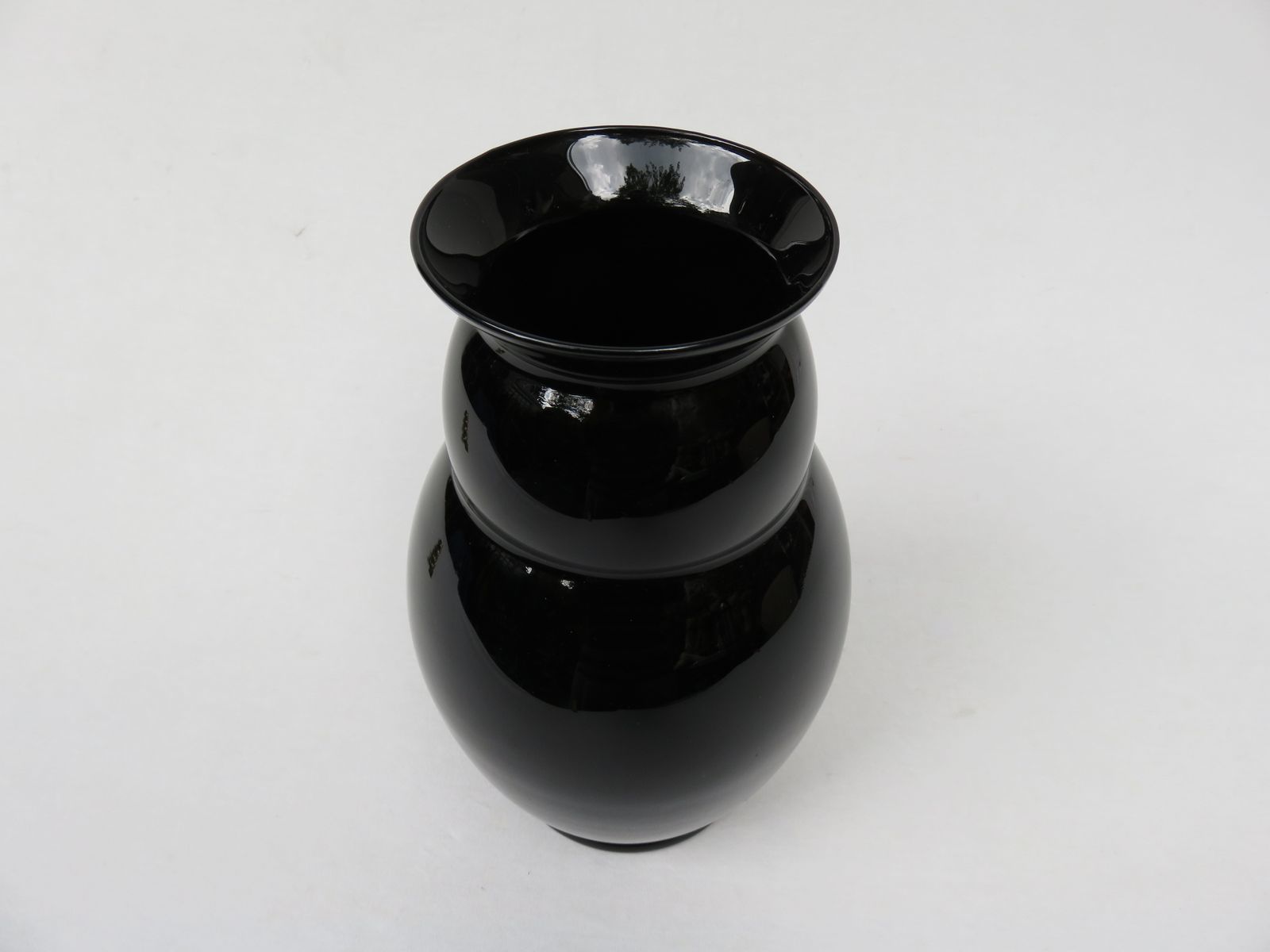 Vintage French Black Glass Vases, Set Of 4 photo Home Decor