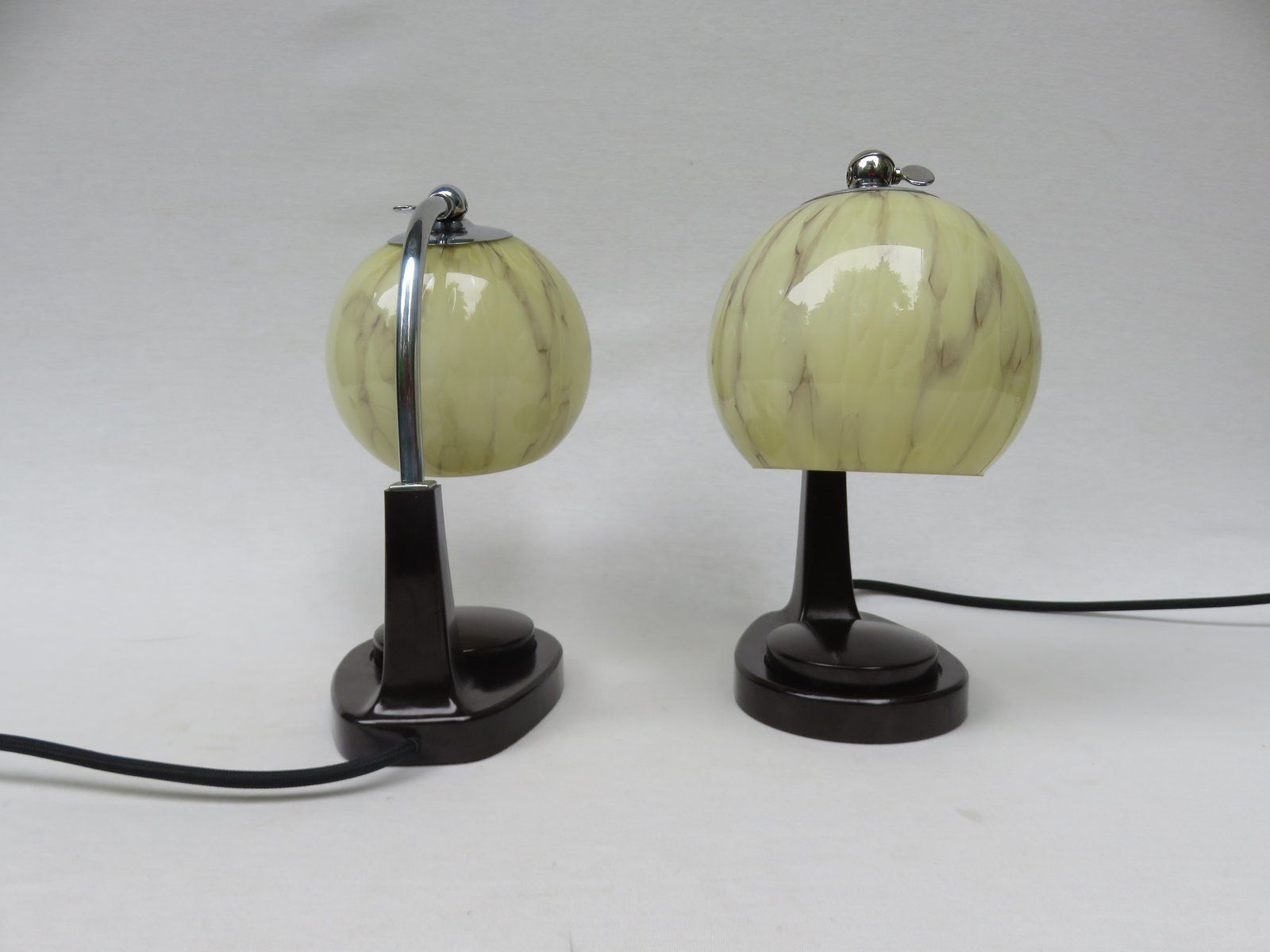 Bauhaus Bakelite Table Lamps By Marianne Brandt For Gmf, 1920s, Set Of 2 photo 13851.6