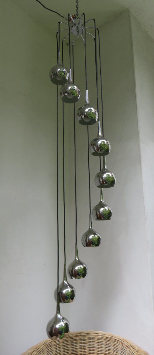 Swedish Cascade Chandelier Att. To Hans Agne Jakobsson For Markaryd, 1970s