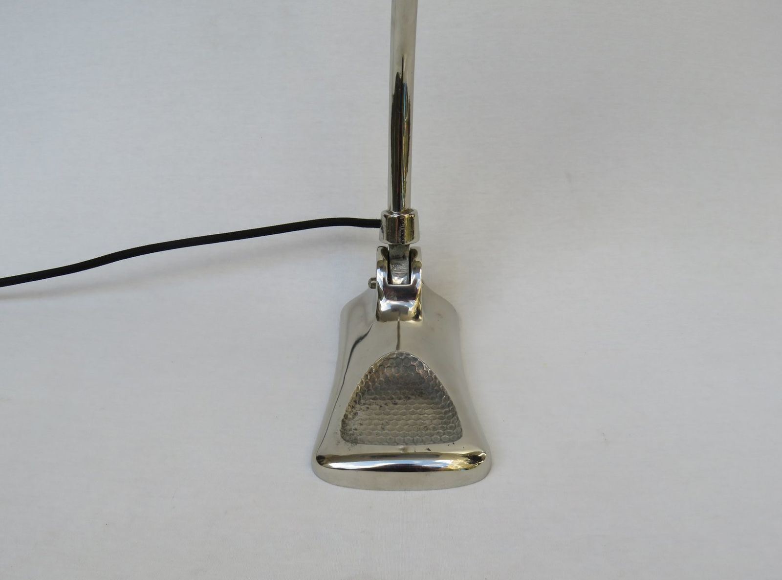 photo for sale Art Nouveau Chromed Bankers Lamp From Lux