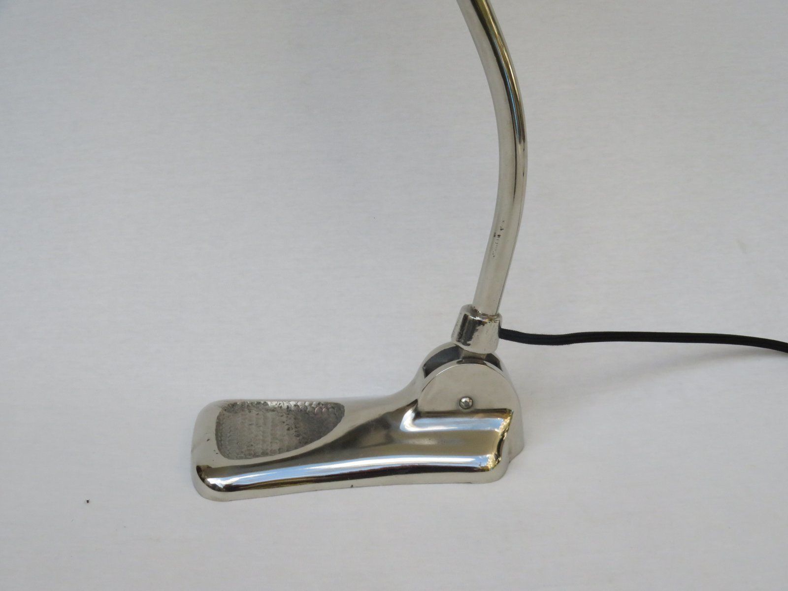 Lighting Art Nouveau Chromed Bankers Lamp From Lux photo