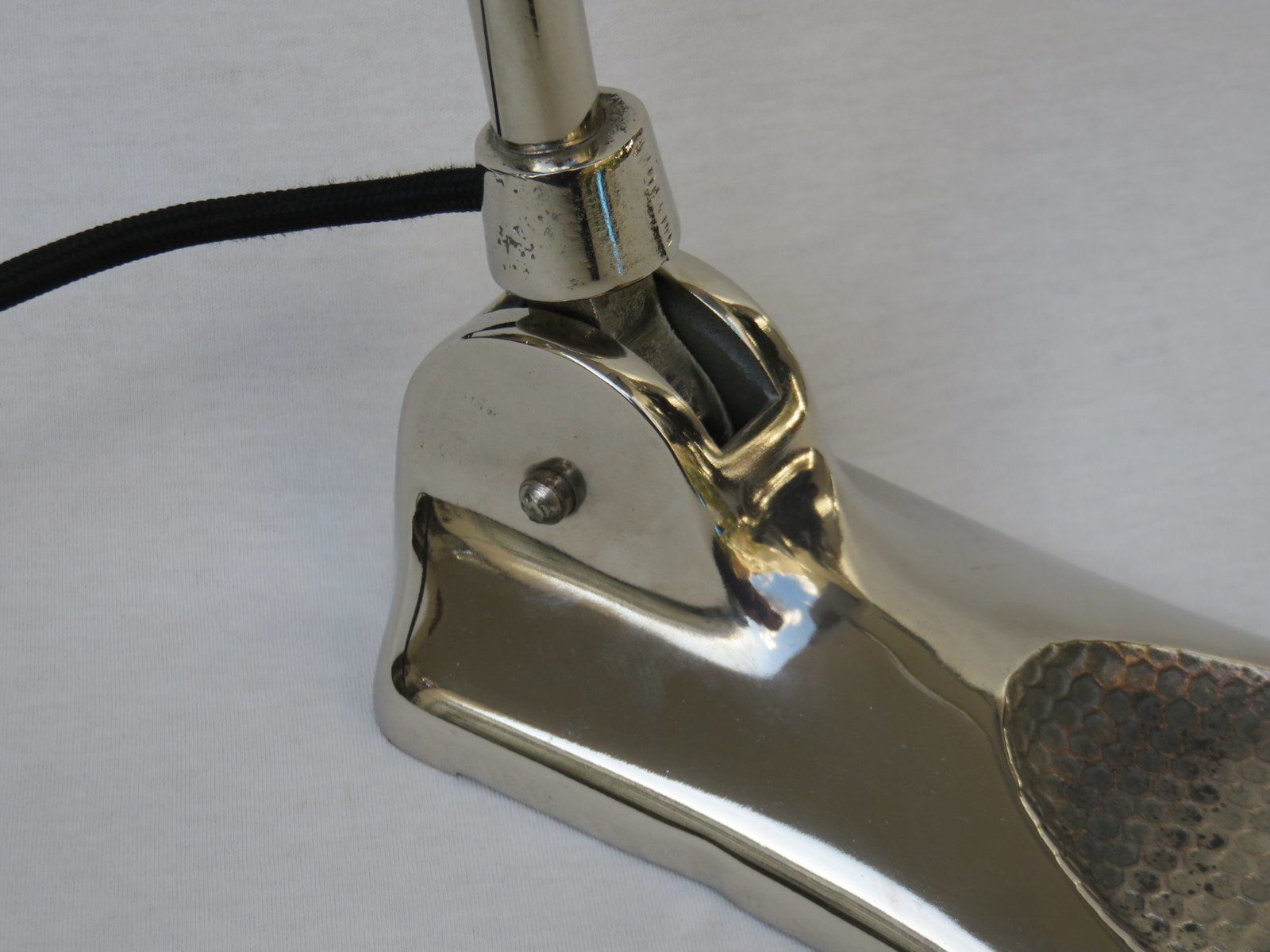 photo vinterior Art Nouveau Chromed Bankers Lamp From Lux