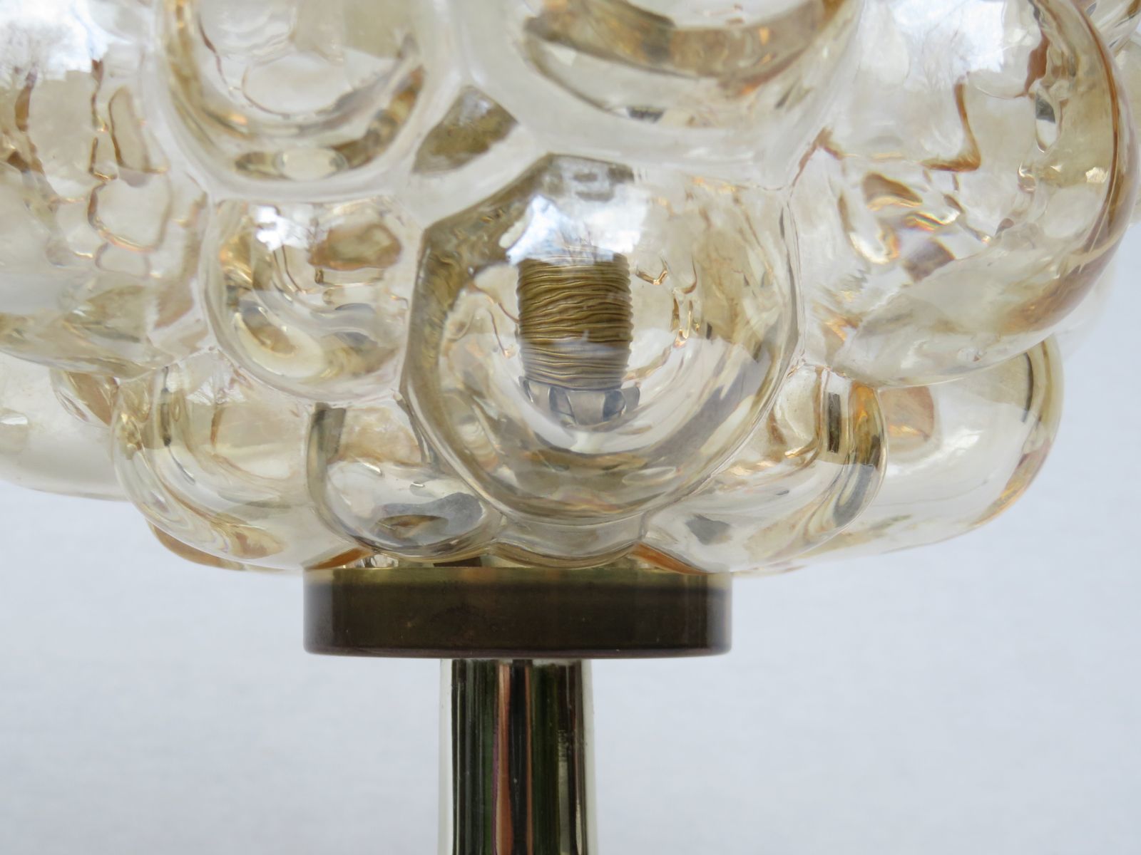 Bubble Glass Table Lamps By Helena Tynell For Limburg, 1960s, Set Of 2 photo Lighting