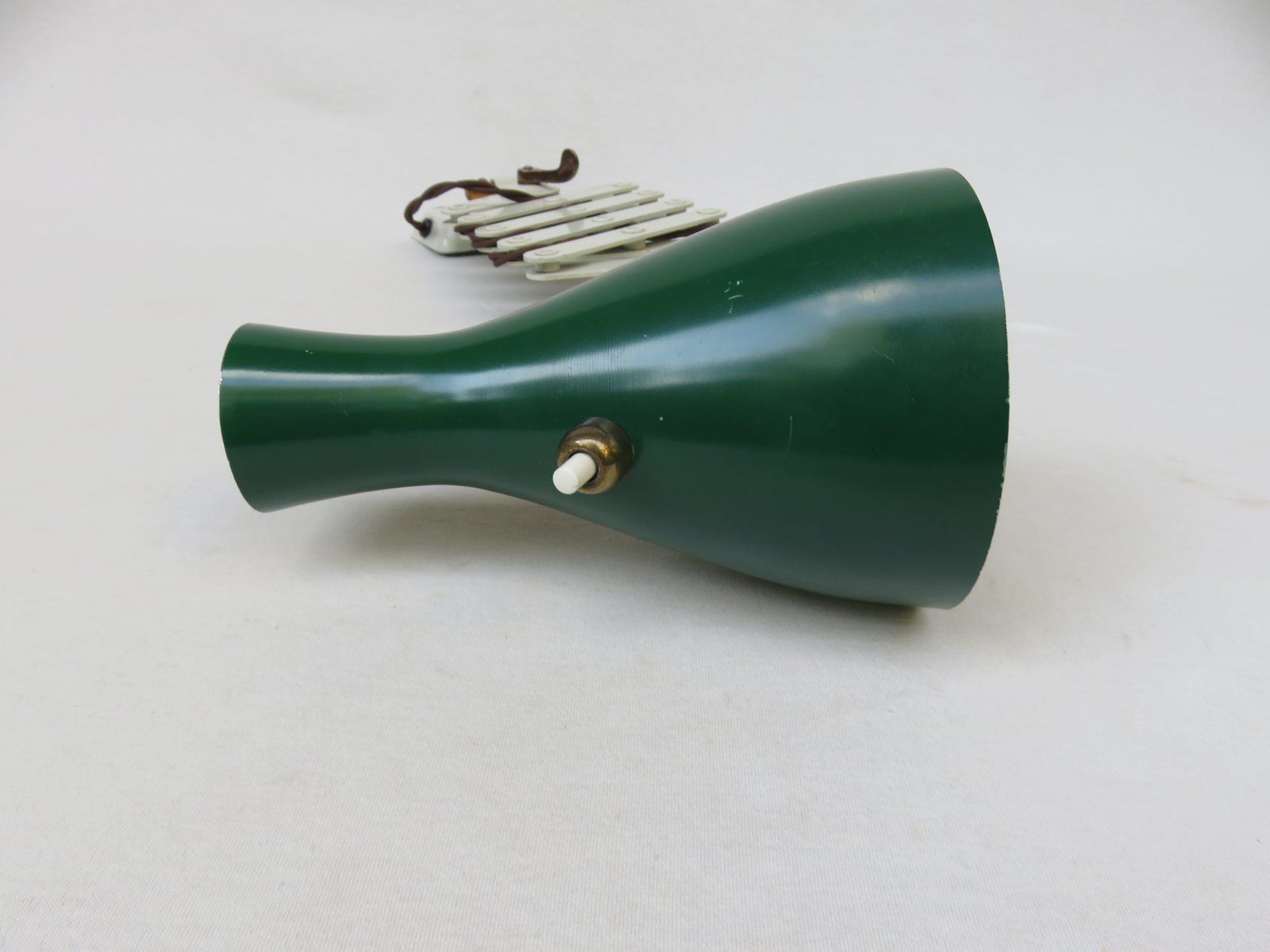 photo for sale Extraordinary Green And Beige Scissor Lamp From Helo Leuchten, 1960s