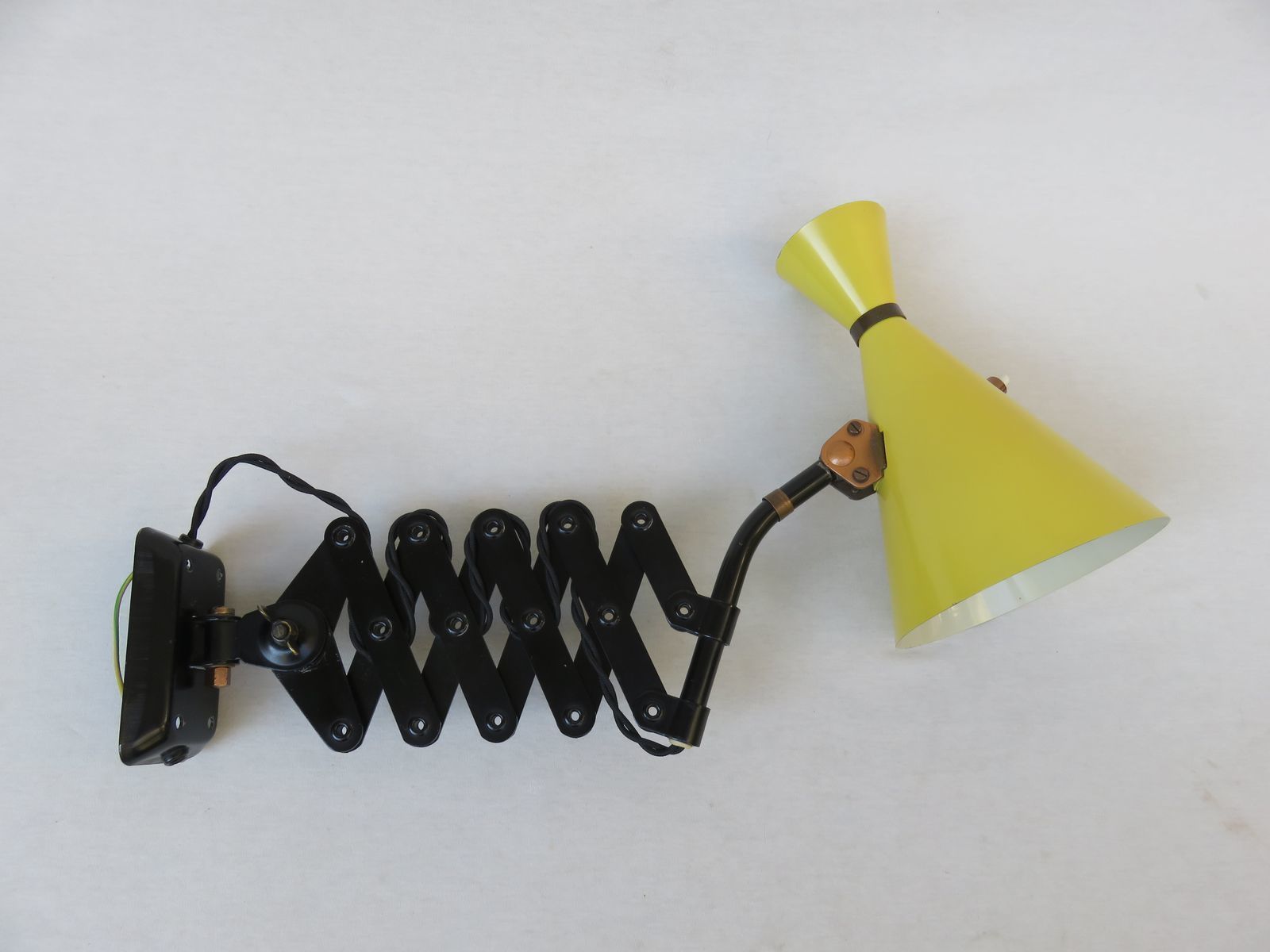 Extraordinary Yellow And Black Scissor Light From Helo Leuchten, 1960s photo furniture