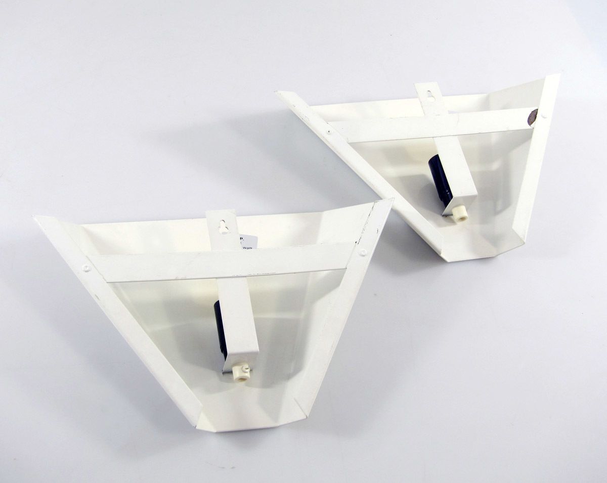 2 Geometrische Vintage Witte Design Wandlampen photo Verlichting