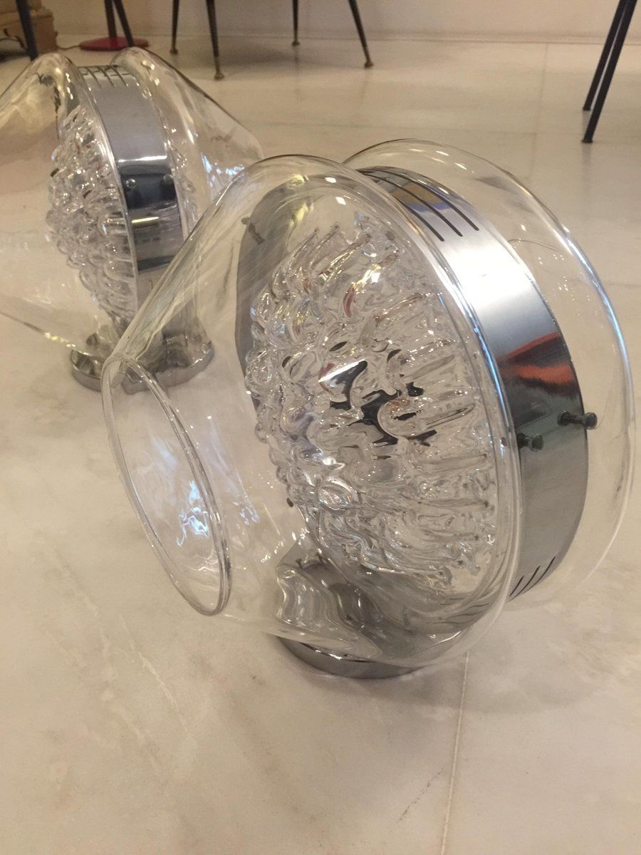 Sculptural Italian Volcano Glass Sconces By Toni Zuccheri, Set Of 2 photo 2260.66