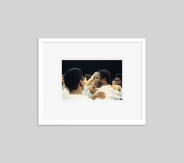 'Joe Frazier' Fight With Muhammad Ali 1974 C Type Print Framed In White
