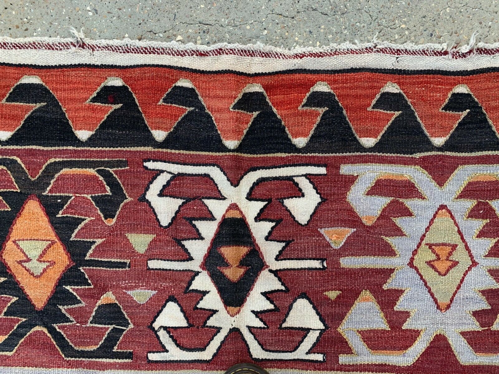 Vintage Turkish Kilim 369x160 Cm Tribal Kelim Rug Large photo vinterior