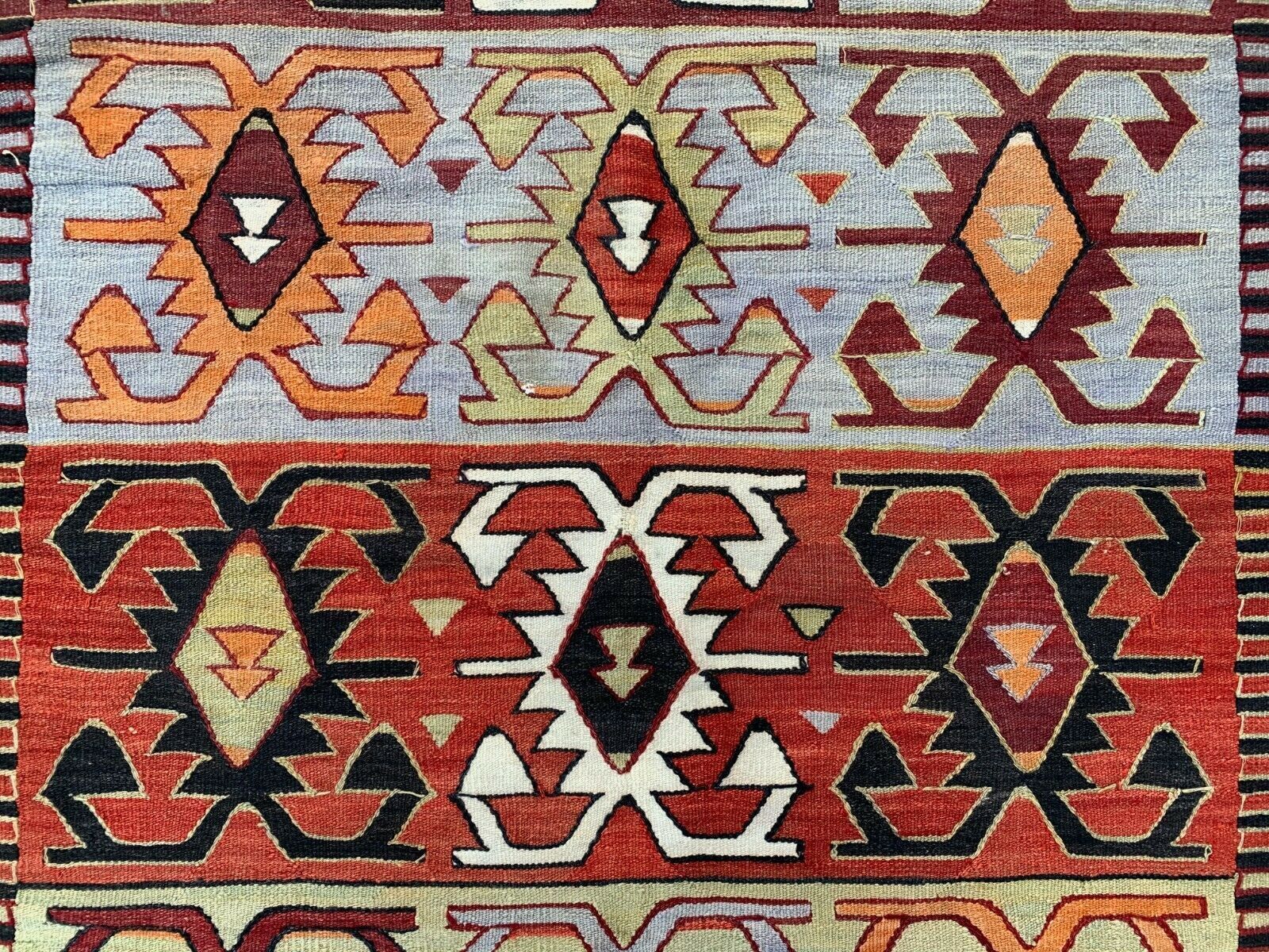 Vintage Turkish Kilim 369x160 Cm Tribal Kelim Rug Large photo buy