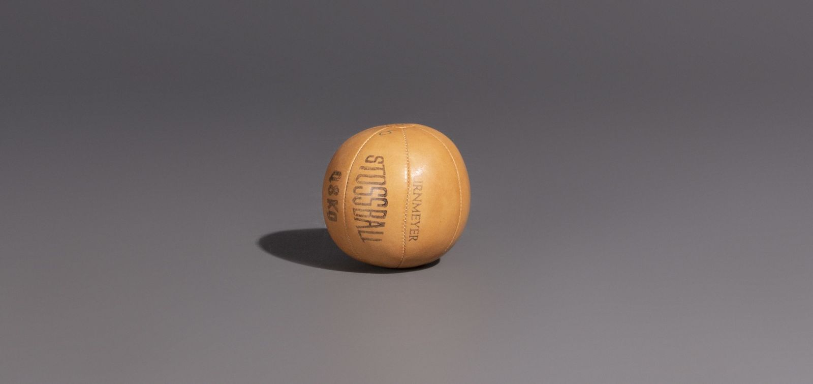 Vintage Medicine Balls Made Of Light Brown Leather, 0.8 Kg photo furniture