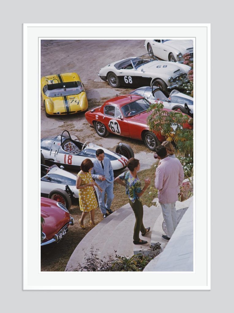Slim Aarons 'Bahamas Speed Week' 1963 Oversize C Type Print Framed In White
