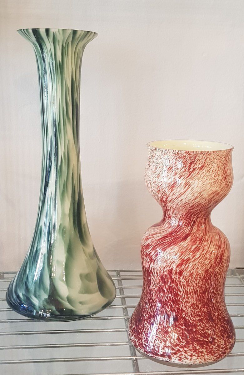 Opaline Marble Vases By Erich Jachmann For Wmf, 1930s, Set Of 2 photo for sale