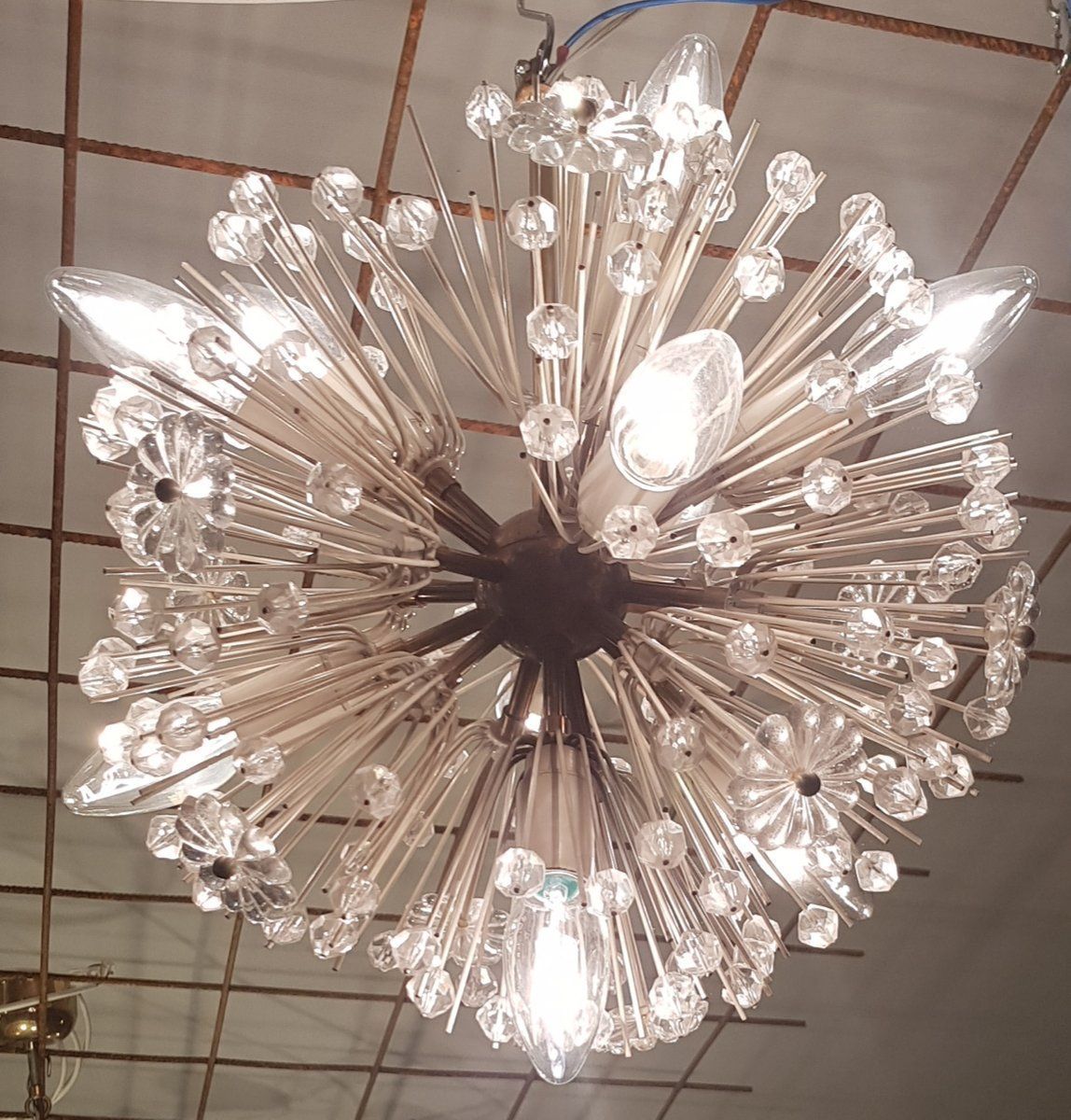 Dandelion Ceiling Lamp By Emil Steijnar For Rupert Nikoll, 1960s photo 1210.56