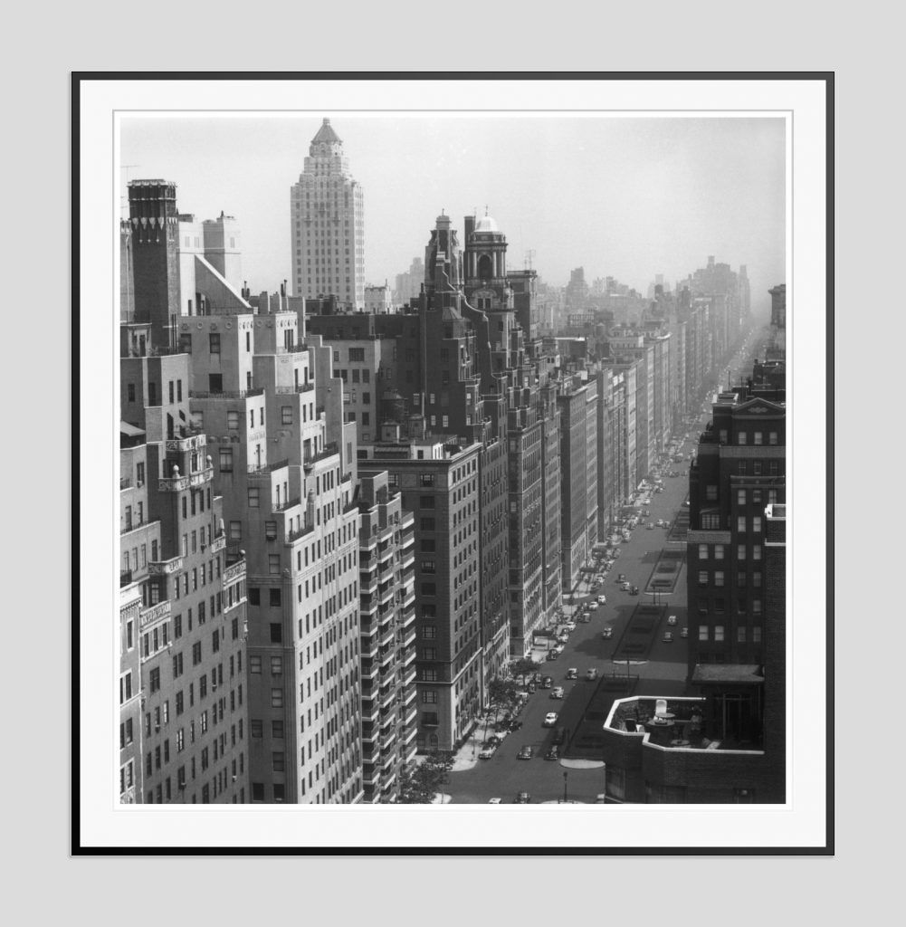 Slim Aarons 'Park Avenue' 1953 Oversize Black Frame Silver Gelatine Resin Print