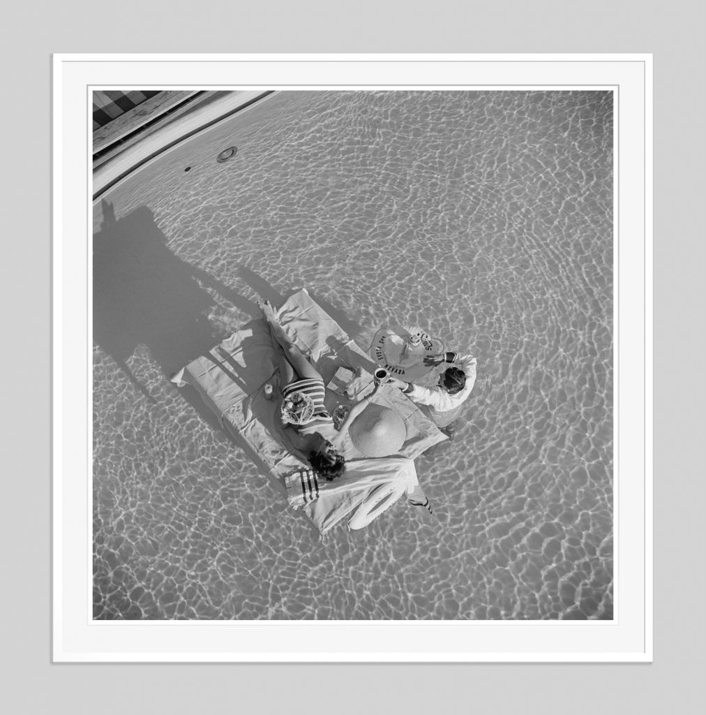 Slim Aarons 'Las Vegas Luxury' 1954 White Frame Silver Gelatine Resin Print