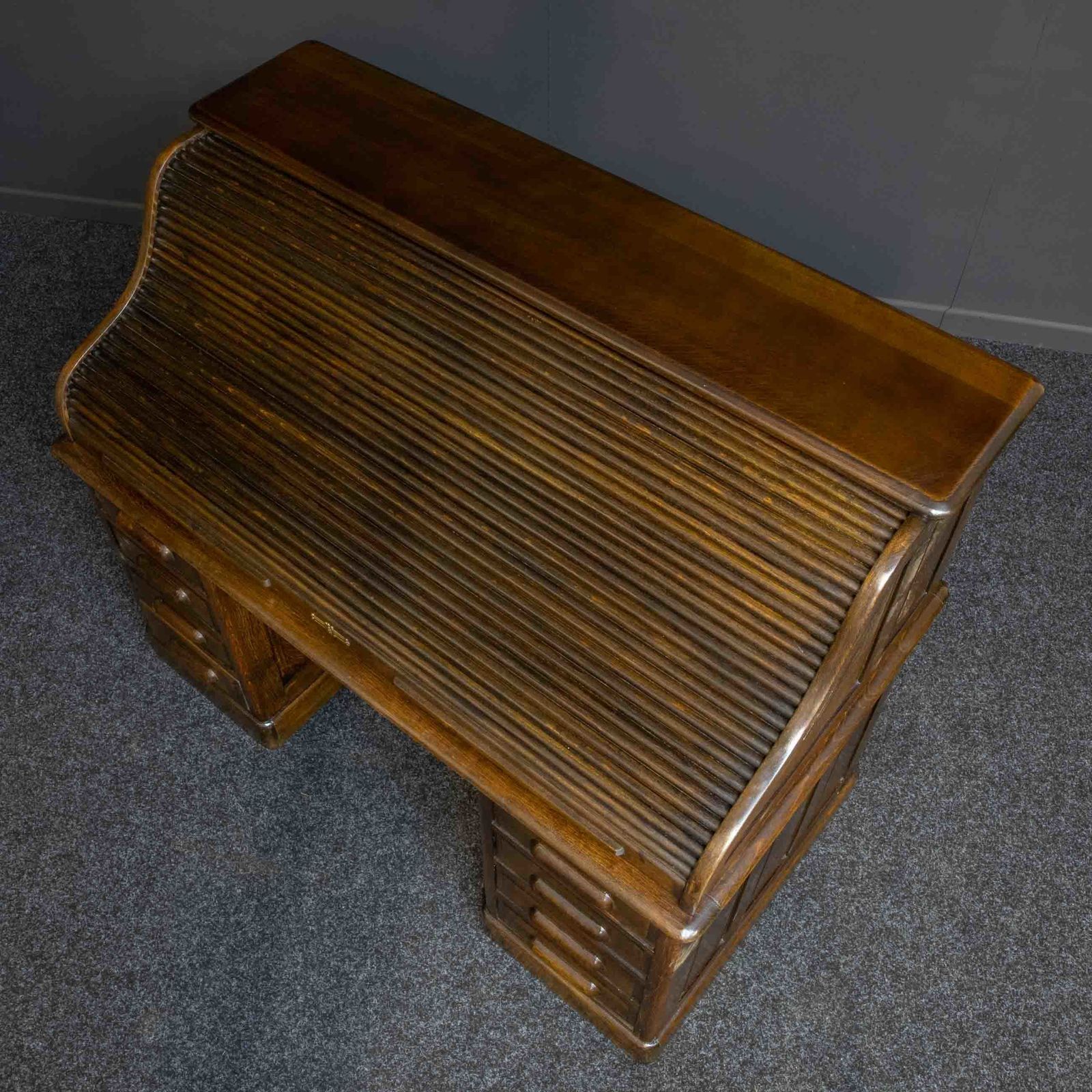 Edwardian Oak Roll Top Desk photo 3445.0