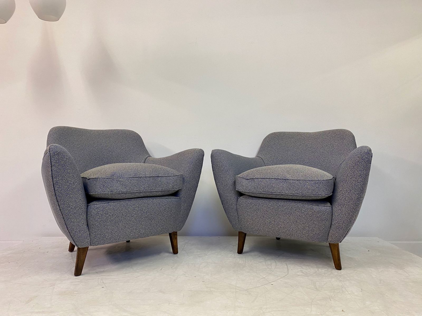 Mid Century Pair Of 1950s Italian Armchairs In The Style Of Guglielmo Veronesi photo for sale