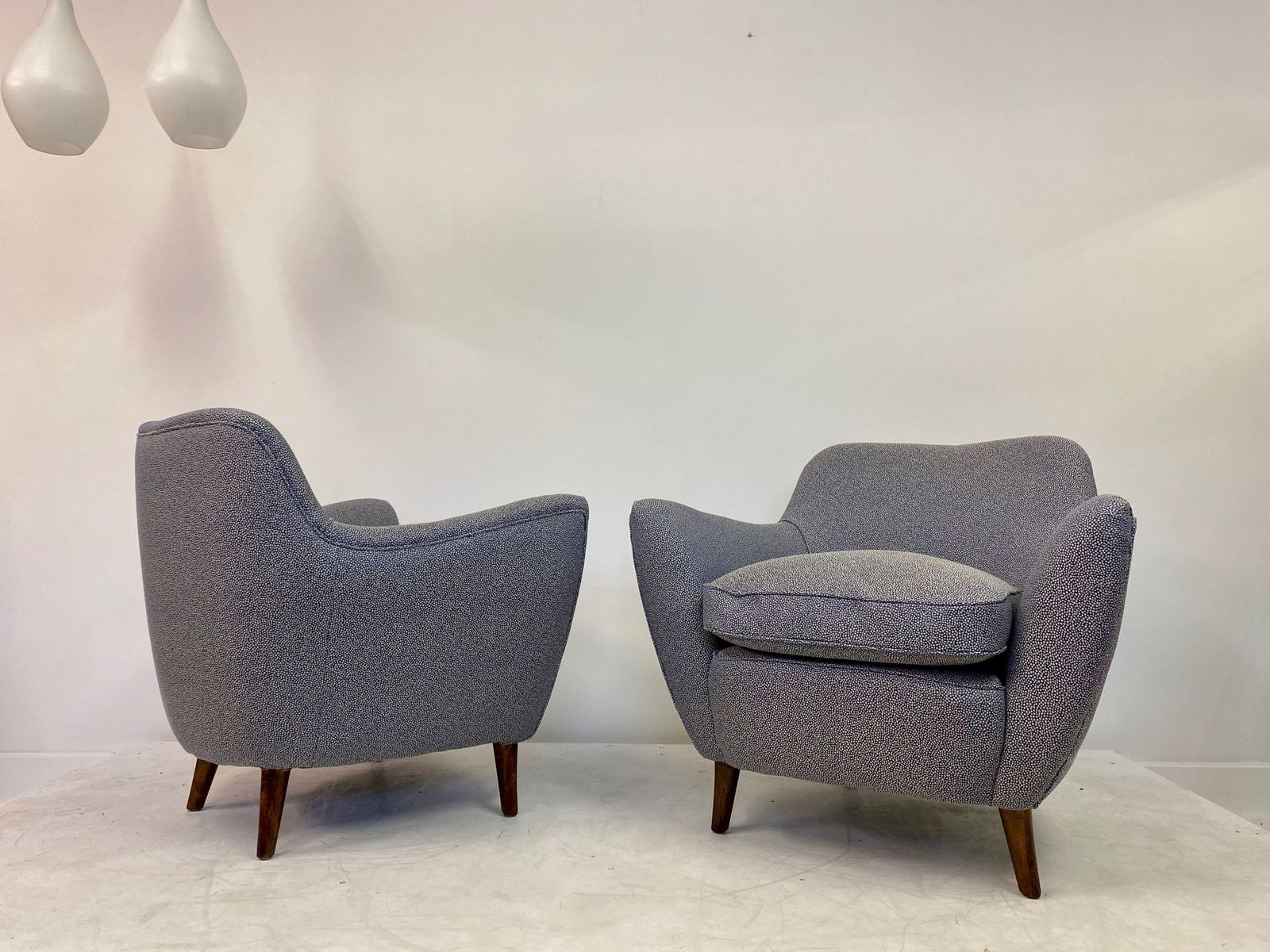 Mid Century Pair Of 1950s Italian Armchairs In The Style Of Guglielmo Veronesi photo vinterior