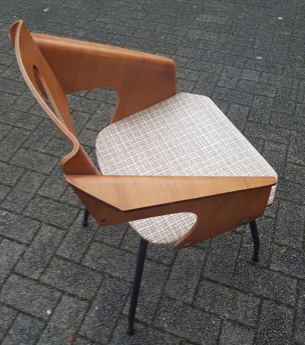 Italian Plywood Dining Chairs By Carlo Ratti For Industrial Legni Curva, 1950s, Set Of 2 photo furniture
