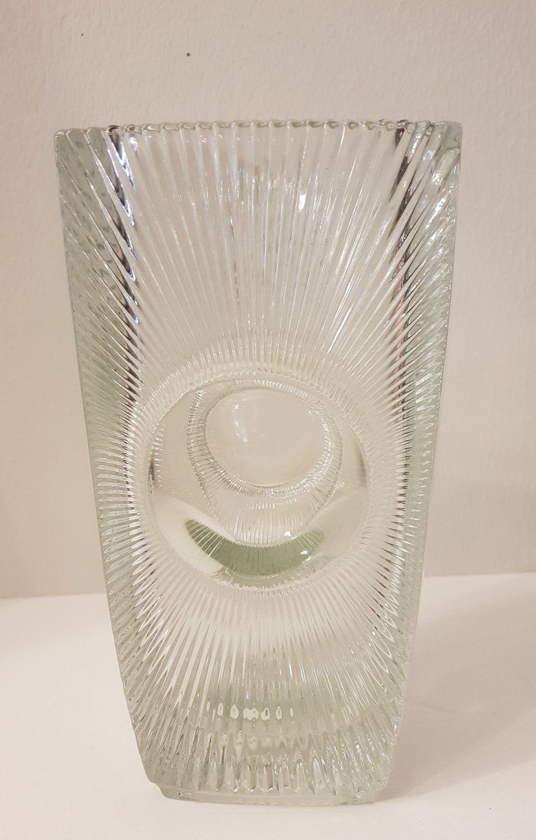 Large Glass Osaka Vase By Rudolf Jurnikl For Libochovice, 1960s photo for sale
