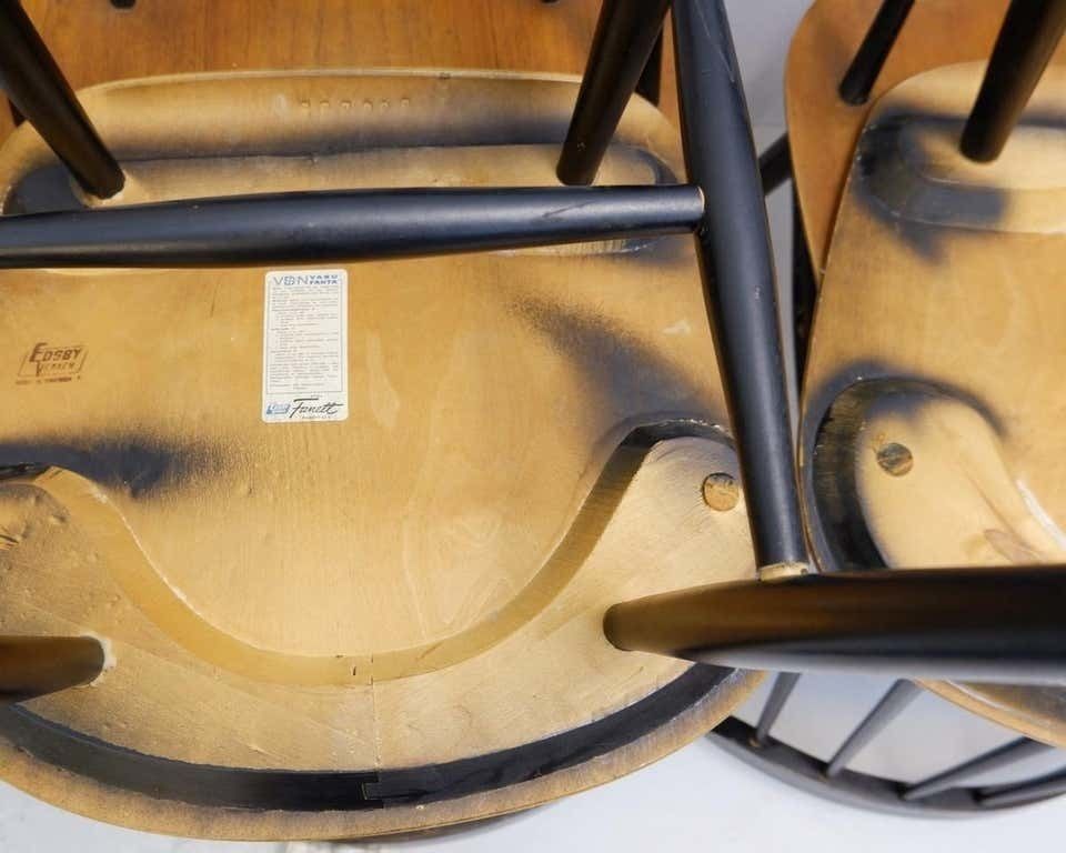 Set Of 7 'Fanett' Dining Chairs By Ilmari Tapiovaara For Edsby Verken photo for sale