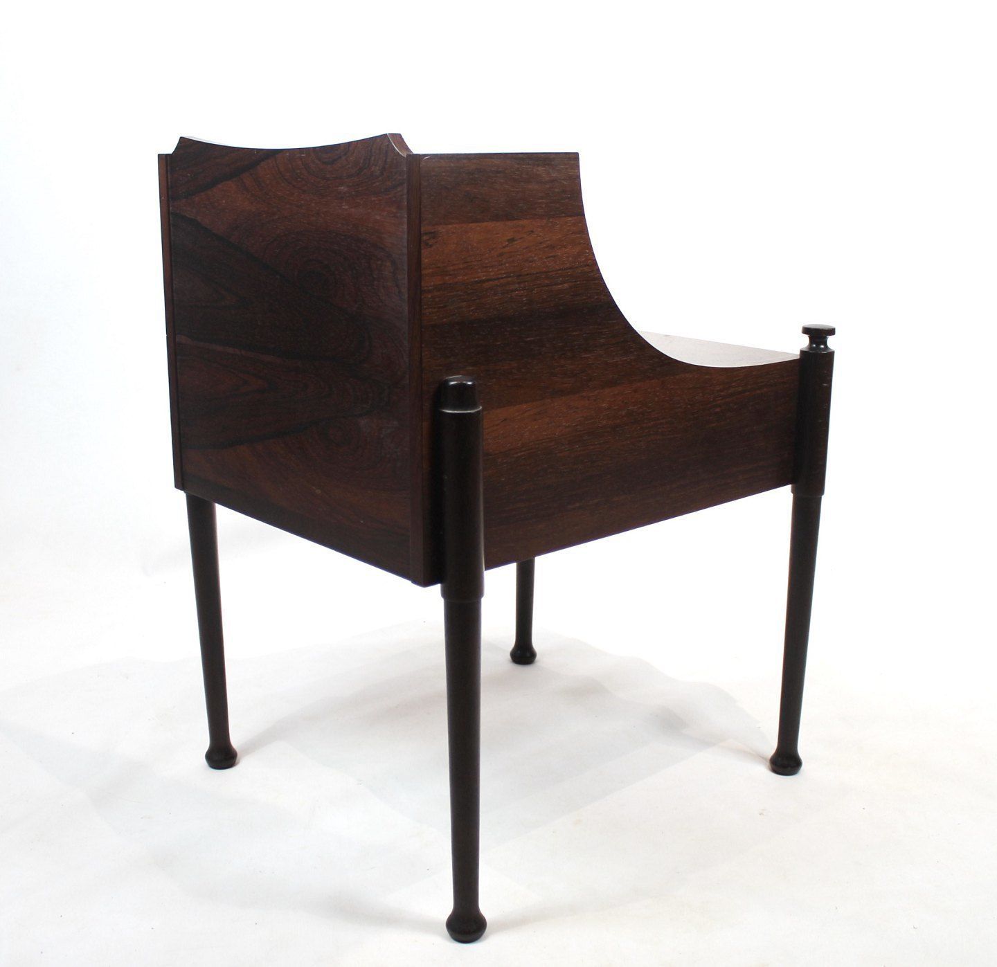 A Pair Of Bedside Tables Made In Rosewood Of Danish Design From The 1960s. photo for sale