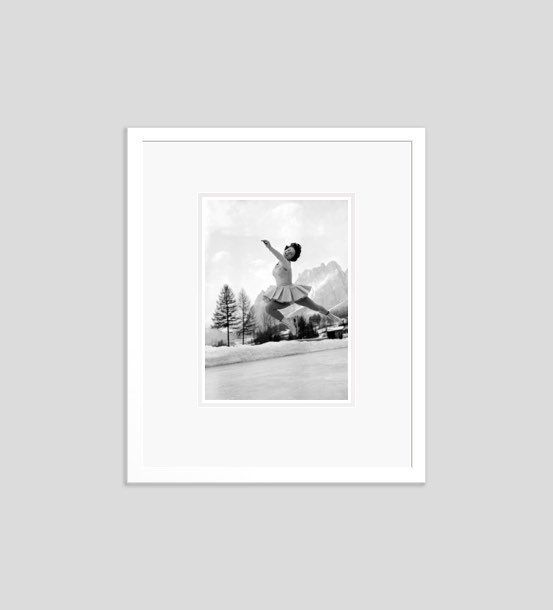 'Olympics At Cortina D’ampezzo' 1956 Archival Pigment Print Framed In White