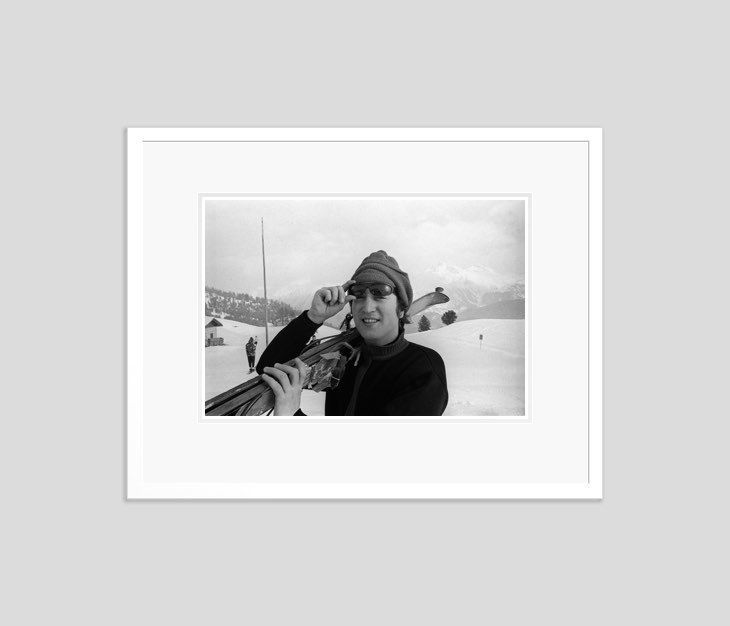' A Snow Beatle ' John Lennon 1965 Archival Pigment Print Framed In White photo furniture