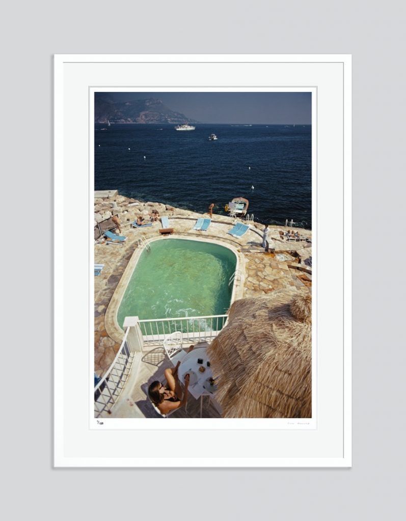 Slim Aarons 'La Voile D'or' 1970s Oversize C Type Print Framed In White