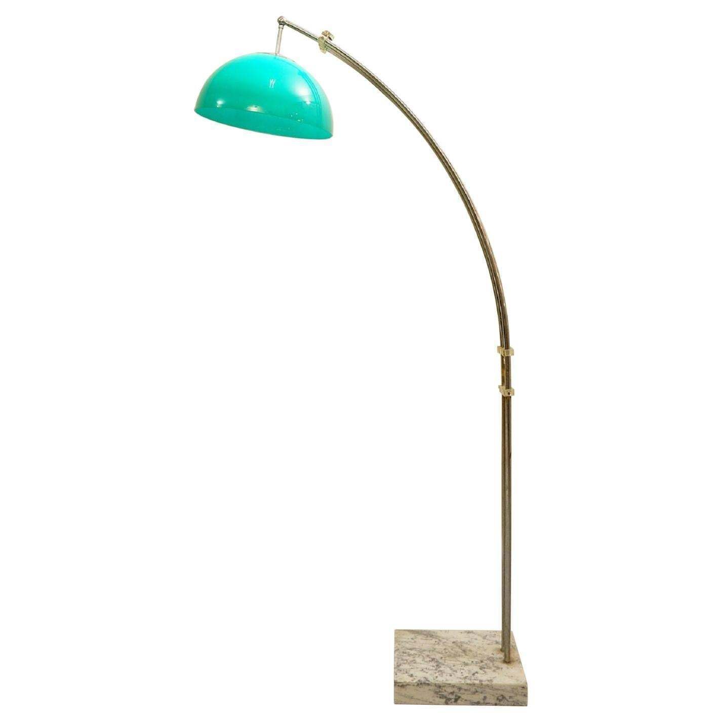 Floor Lamp Adjustable Arc By Harvey Guzzini For Meblo, 1970s