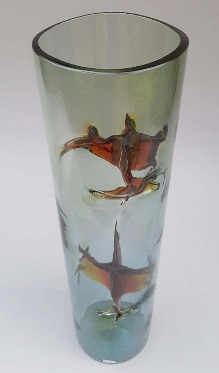 Murano Glass Membrane Vase By Toni Zuccheri For Ve Art photo Home Decor