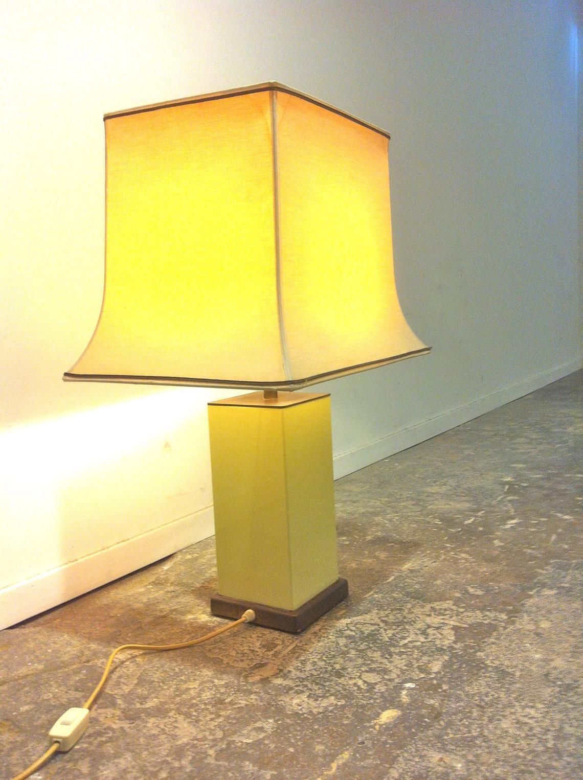 Vintage French Mid Century Holly Wood Regency Table Lamp In The Style Of Jean Claude Mahey photo furniture