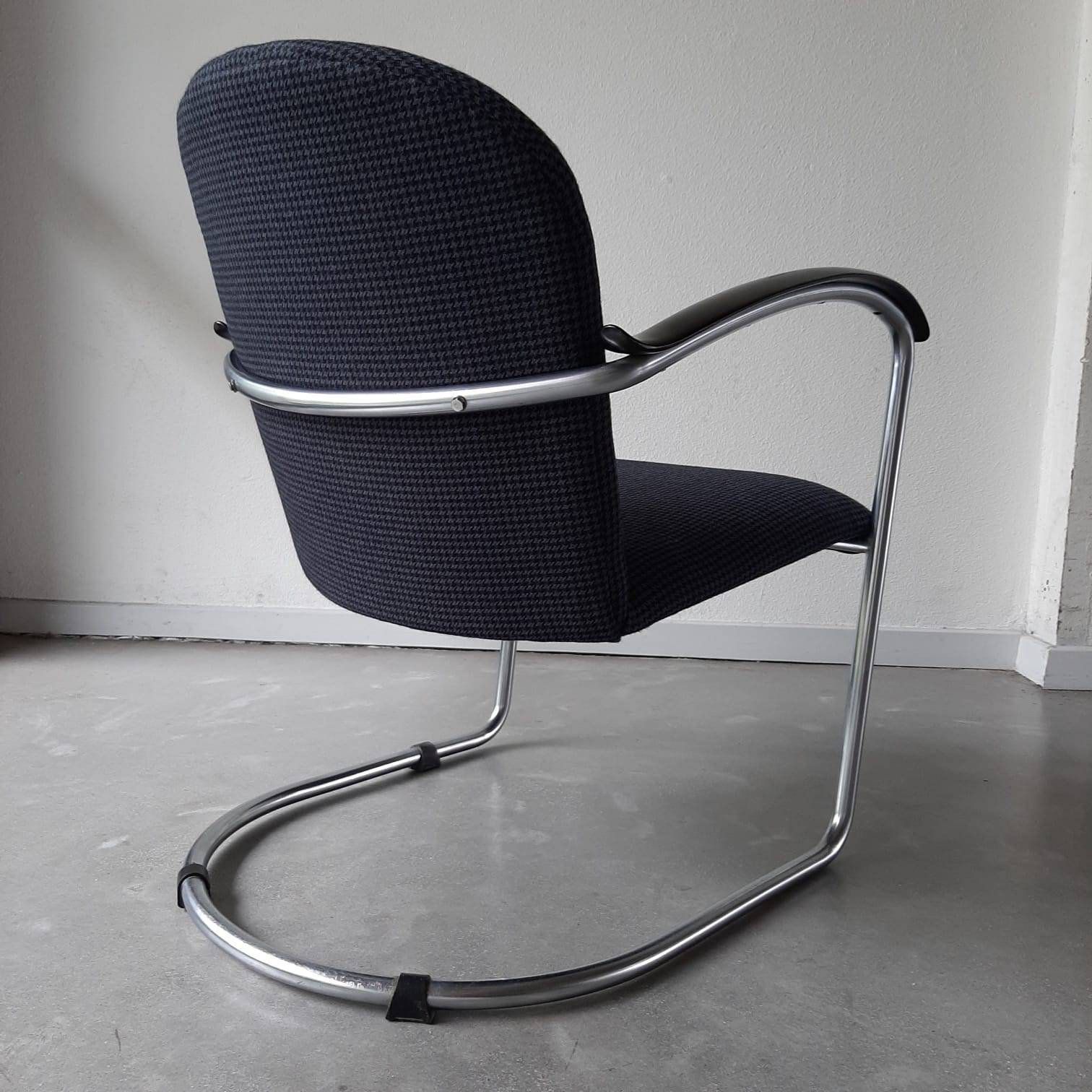 Bauhaus Armchair By W.H. Gispen For Gispen, 1930s | Re Upholstered photo for sale