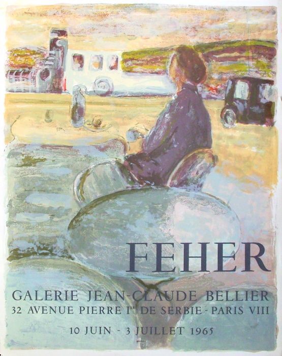 Feher Georges   Mourlot Lithograph Poster   Expo Galerie Jean Claude Bellier 1965