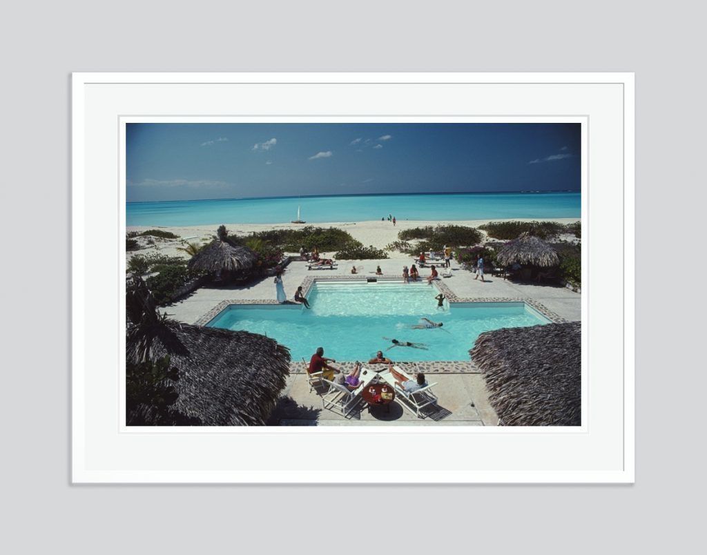 Slim Aarons 'Meridian Club' Oversize C Type Print Framed In White