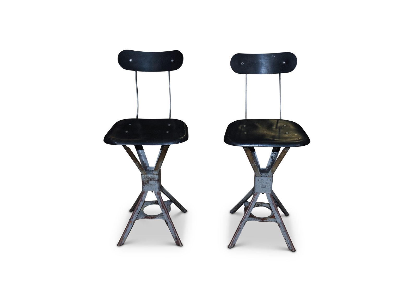 Task Stool By Emu An Industrial Metal & Moulded Fibreboard Utilitarian British Factory Circa 1950's Two In Stock Price Per Item Ol photo Furniture