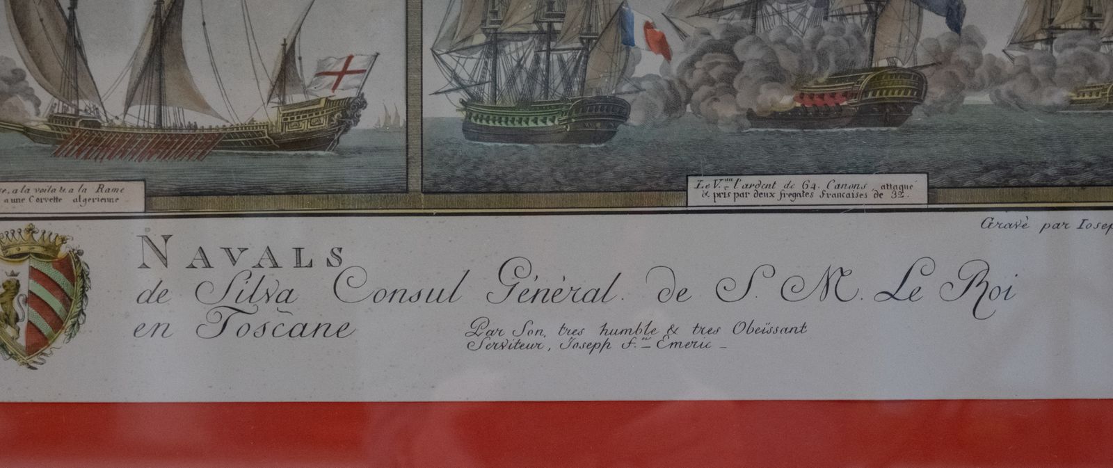 photo for sale Vintage militaire salontafel "Combats Navals" Dom Joseph