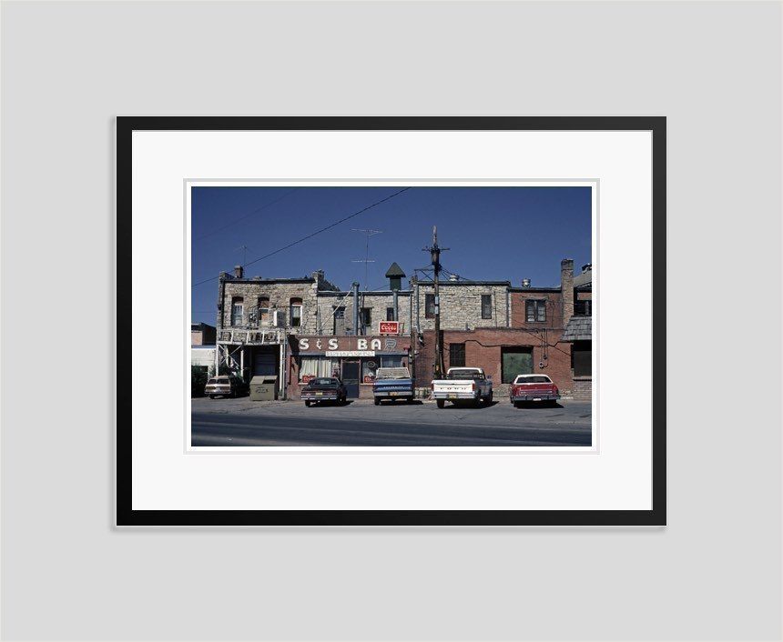 'Ramshackle Bar' Alain Le Garsmeur Oversize Limited Edition Archival Pigment Print Framed In Black photo furniture