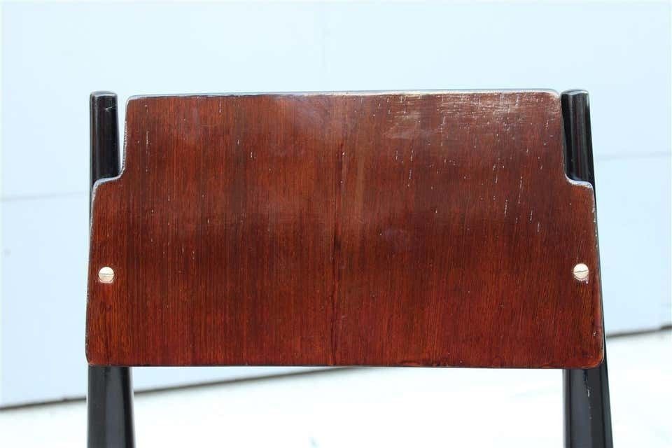 photo vinterior Mid Century Dining Room Sets Teak Wood Brass Italian Design Extendable Table
