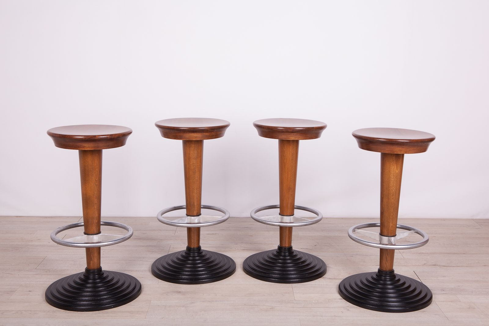 Mid Century Barstools, 1950s, Set Of 4