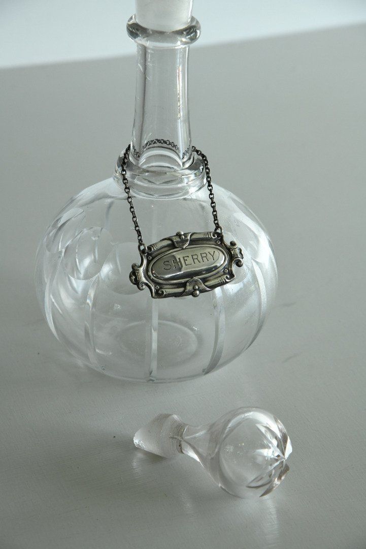 Antique Glass Decanter photo vintage