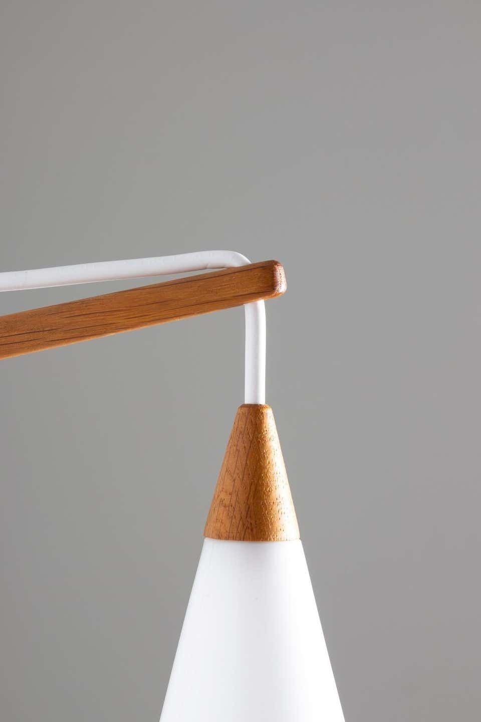 Swedish Midcentury Swiveling Wall Lamp In Acrylic And Teak By Luxus photo buy