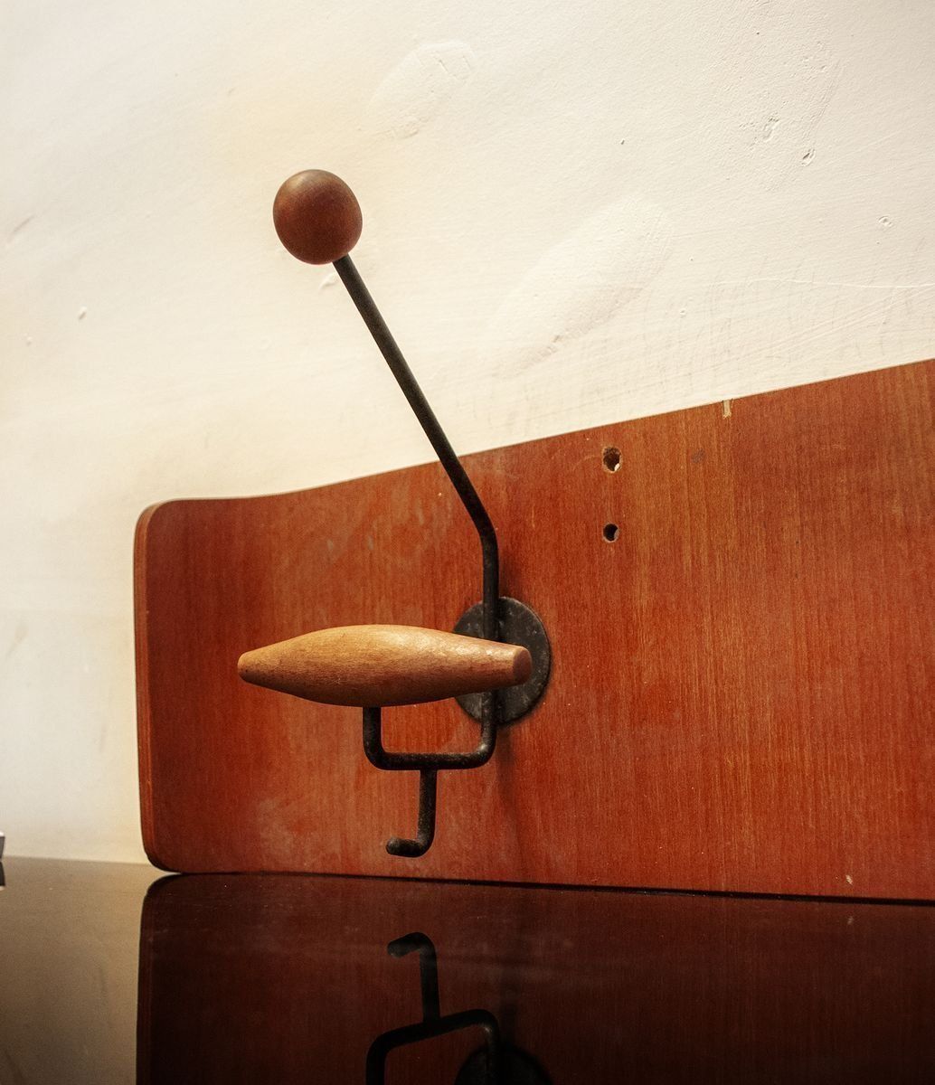 Italian Curved Plywood Coat Rack From Fratelli Reguitti, 1950s photo Furniture
