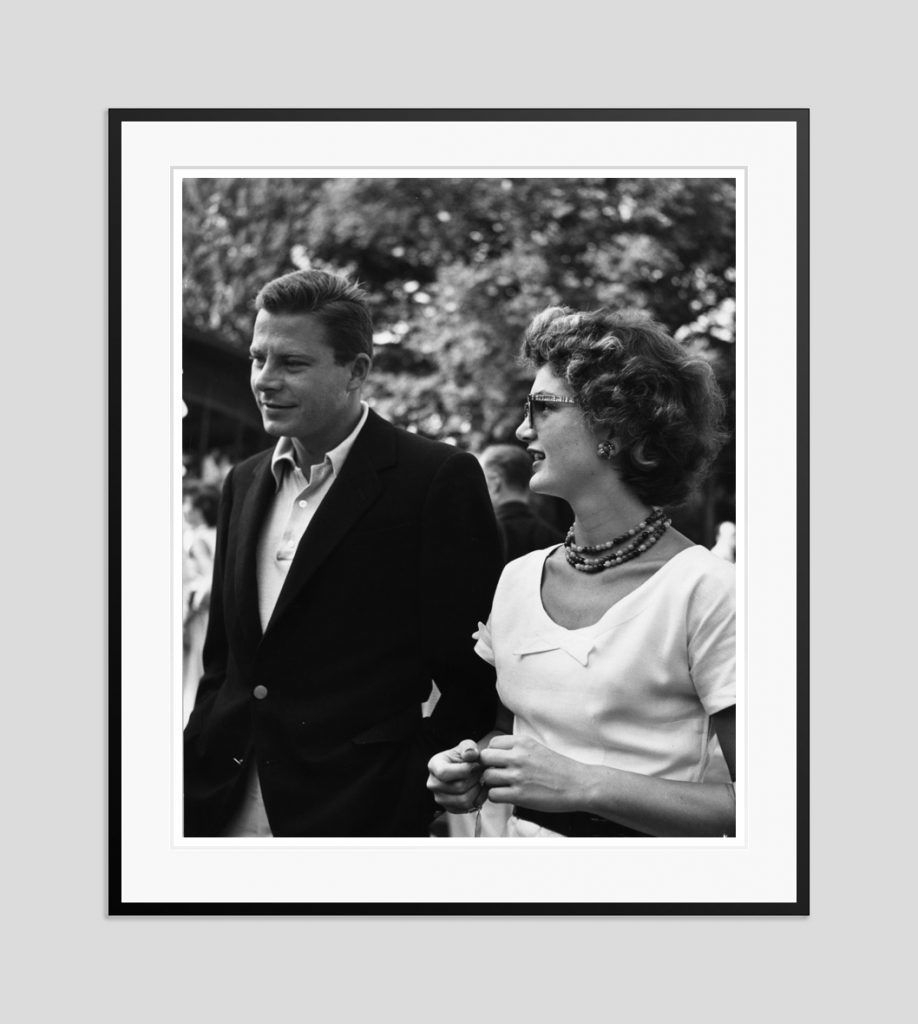 Slim Aarons 'First Lady To Be' 1955 Oversize Black Frame Silver Gelatine Resin Print