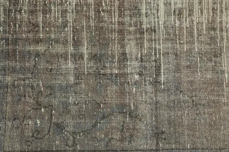 208x333 Cm Oversized Turkish Neutral Vintage Oushak Area Rug, Living Room Rug, Wool, Handmade, Large, Floral, Oriental, Beige, Brown Natural photo vintage