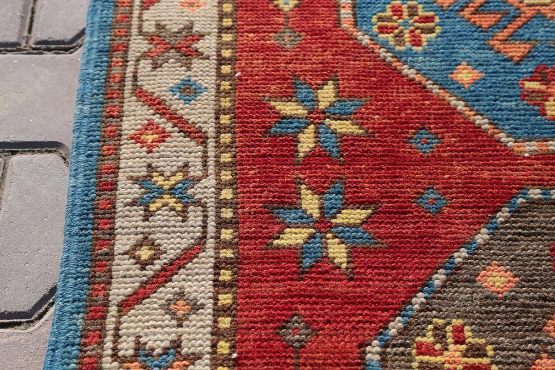 2.8x15.6, 3 Pcs Similar Runners, Turkish Runner, Hallway Runner, Stair Rug, Turkey Rug, Handmade, Runner Rug, Home Decor, Red, Colorful Rug photo vintage