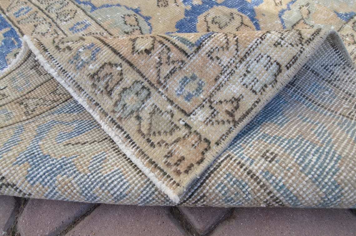 photo furniture Turkish Area Rug, Faded Orange Beige Distressed Blue Living Room Rug, Vintage Rug, Carpet Rug, Oushak Rug, Turkish Carpet, Rug Oriental