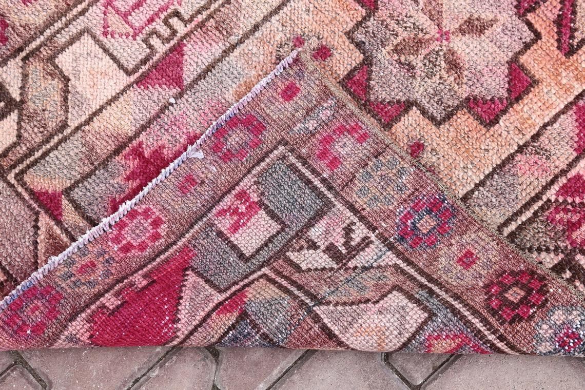 photo furniture 78x367 Cm Vintage, Runner Rug, Turkish Runner, Vintage Runner, Shabby Chic, Rug Runner, Orange, Pink, Peach, Home Decor, Runners, Unique Rug
