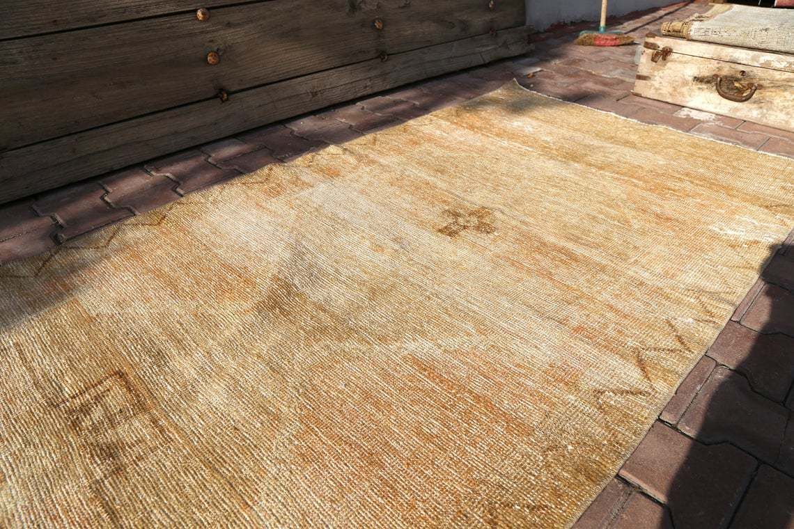 105x332 Cm Boho Chic Luxury Turkish Runner Rug, Long Runner Rug, Turkish Rug, Vintage Rug, Bohemian Rug, Wool Faded Beige Natural Home Decor photo 349.0